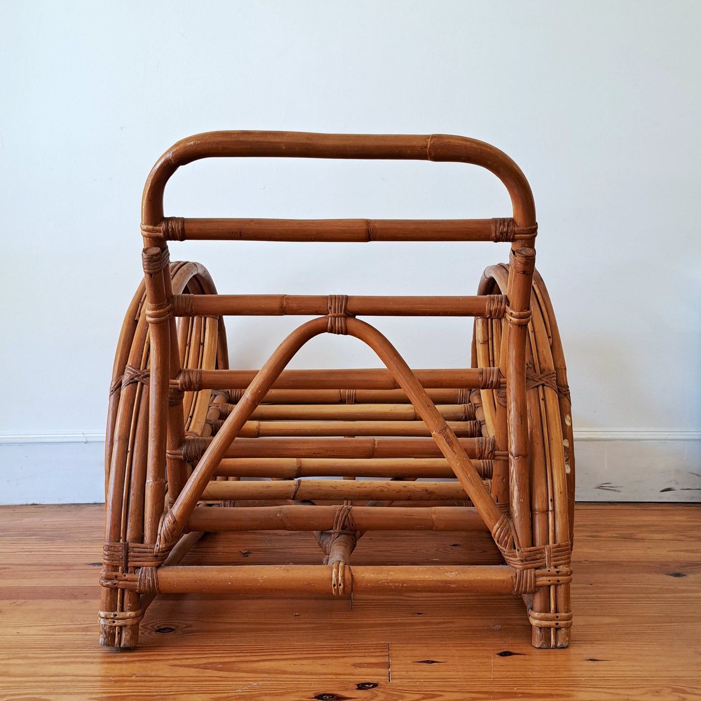 Bamboo Seating  Set with Ottoman and Glass Top Table